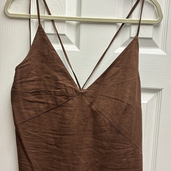GAP linen blend cami midi dress - Picture 7 of 13